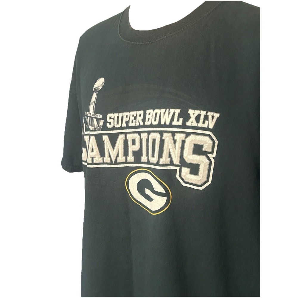 Green Bay Packers Super Bowl XLV Champions Men's Large T-Shirt L NFL Football - Picture 3 of 5